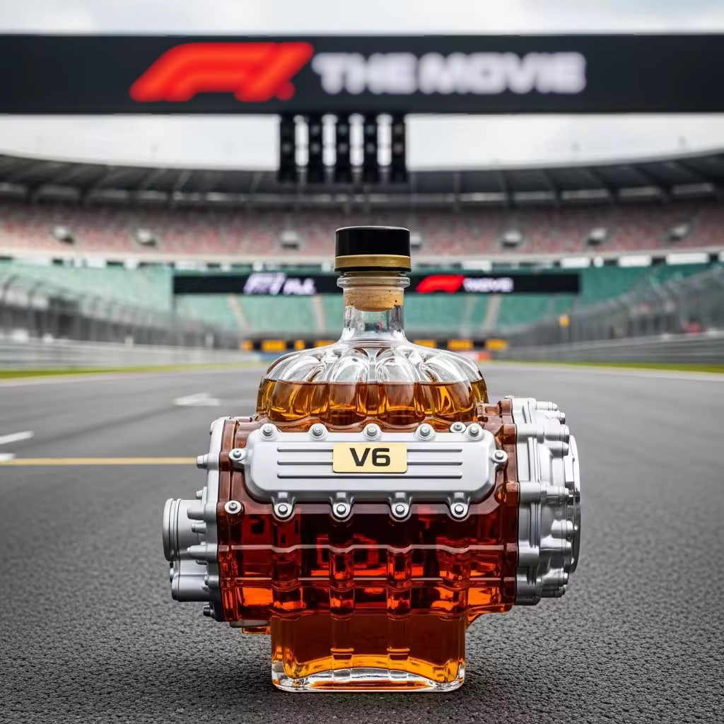 F1-V6 Engines Whiskey Bottle
