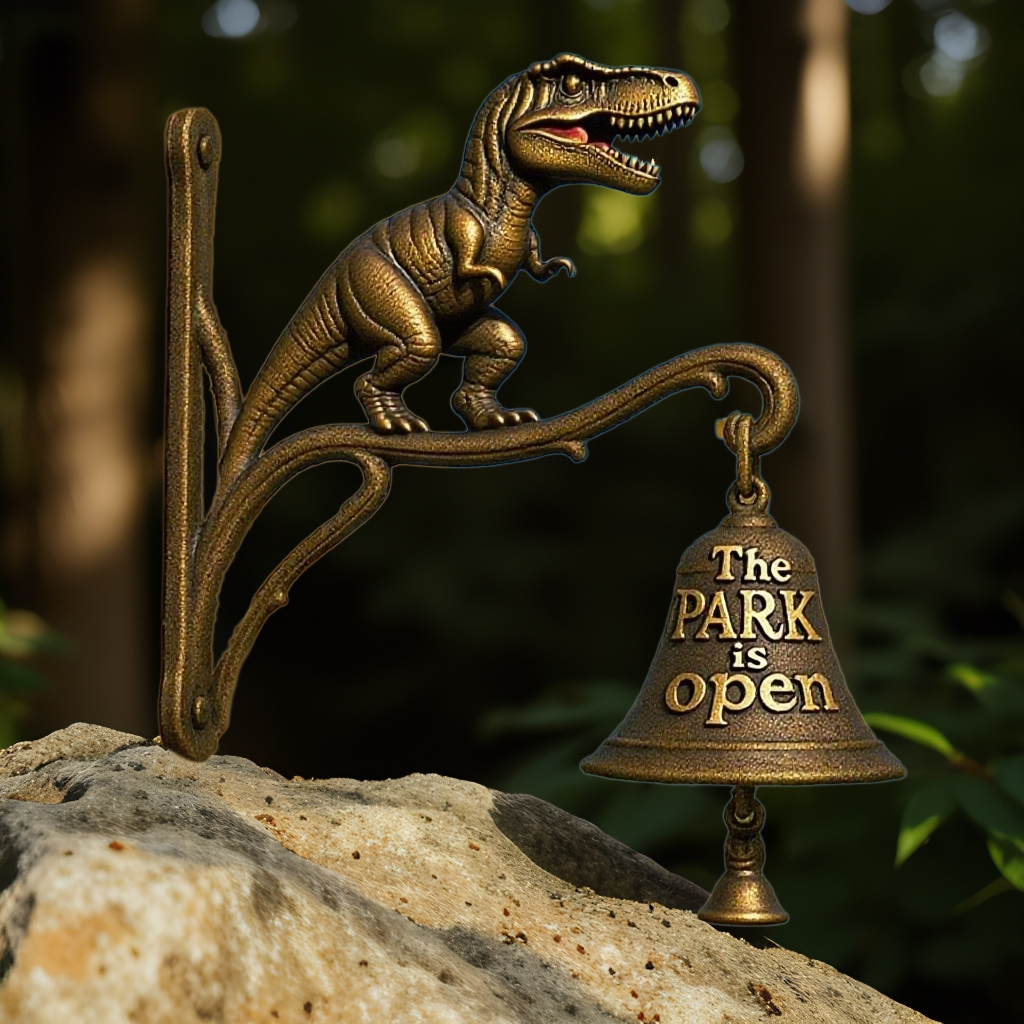 The Park is Open Dinosaur Wall Bell