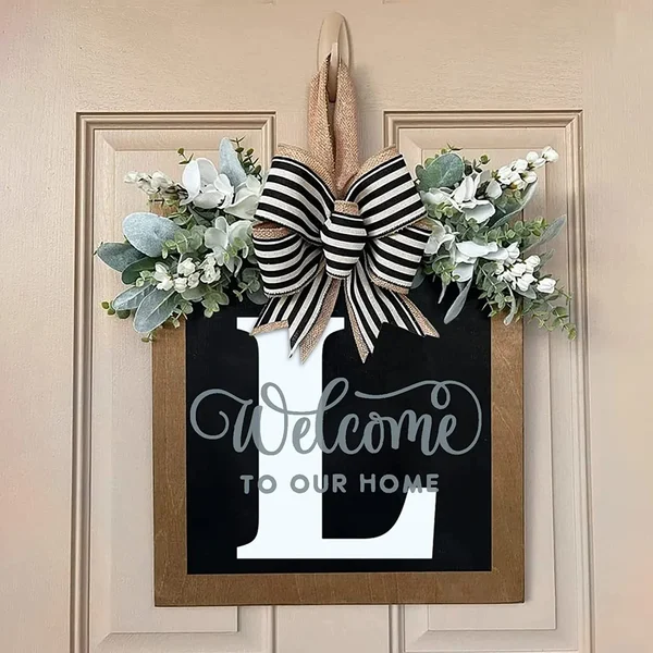 Last Name Year Round Front Door Wreath