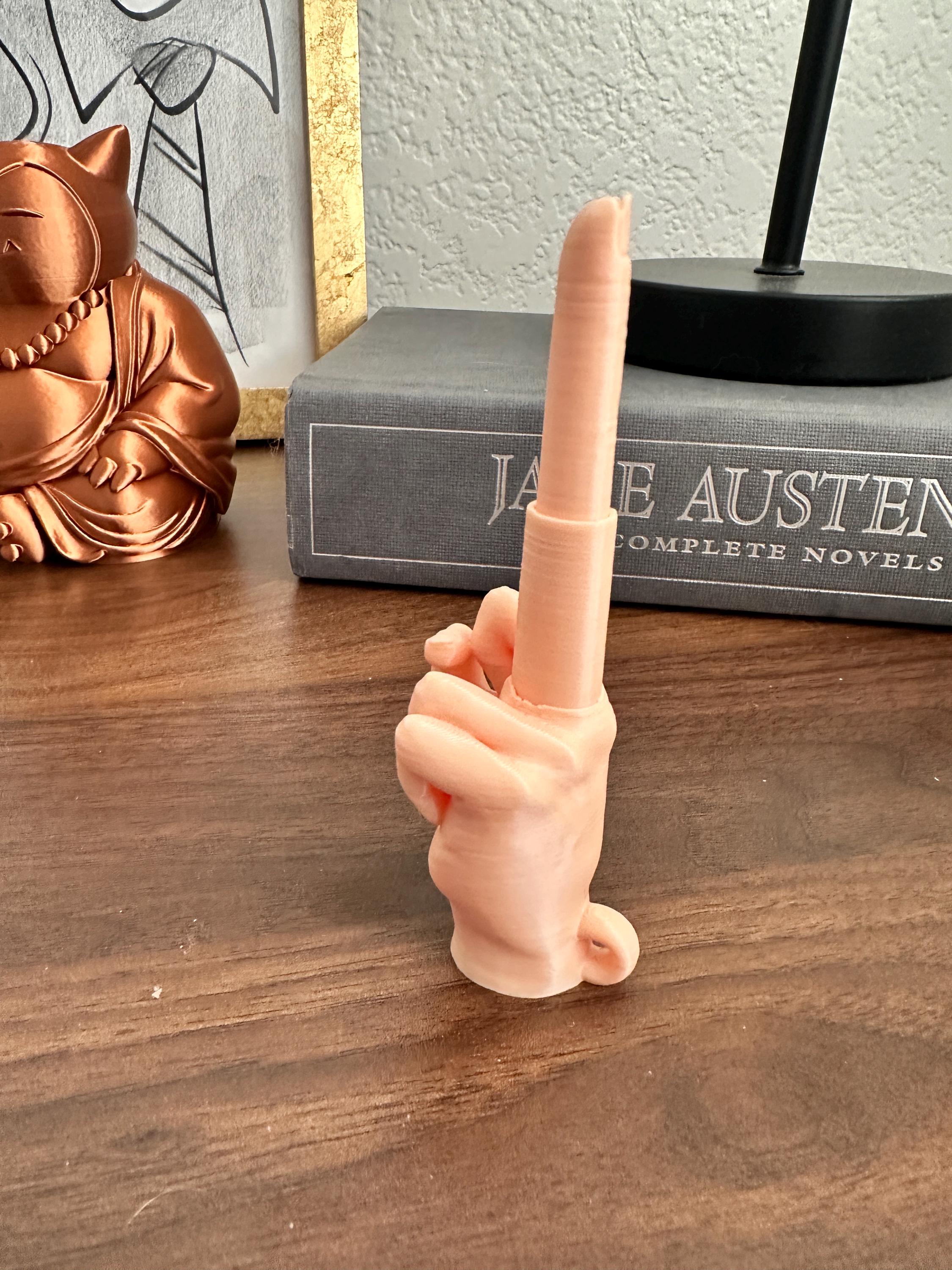 Extendable Collapsing Middle Finger