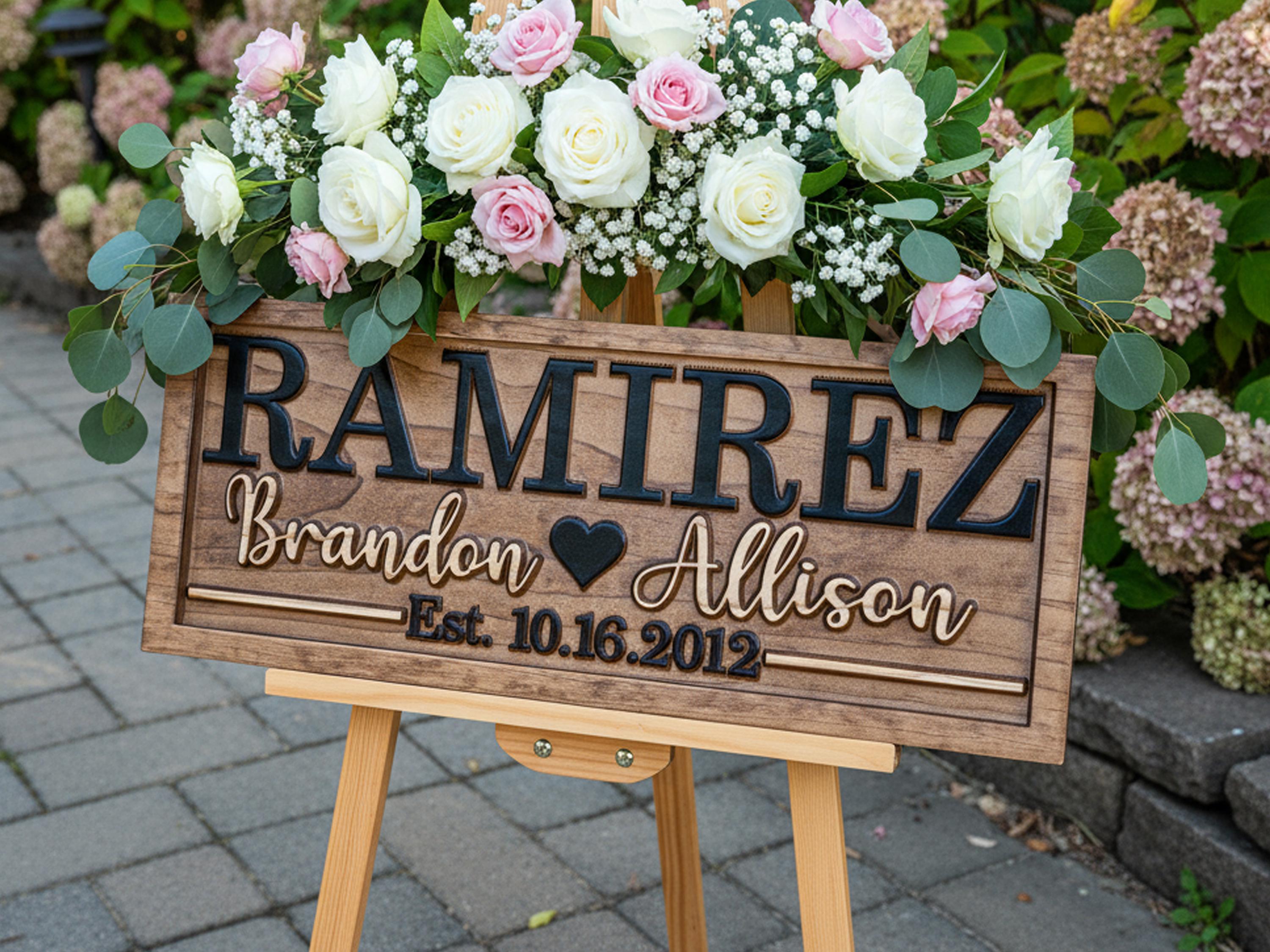 Personalized Wedding Gifts for the Couple | Bridal Shower Gift | Last Name Sign