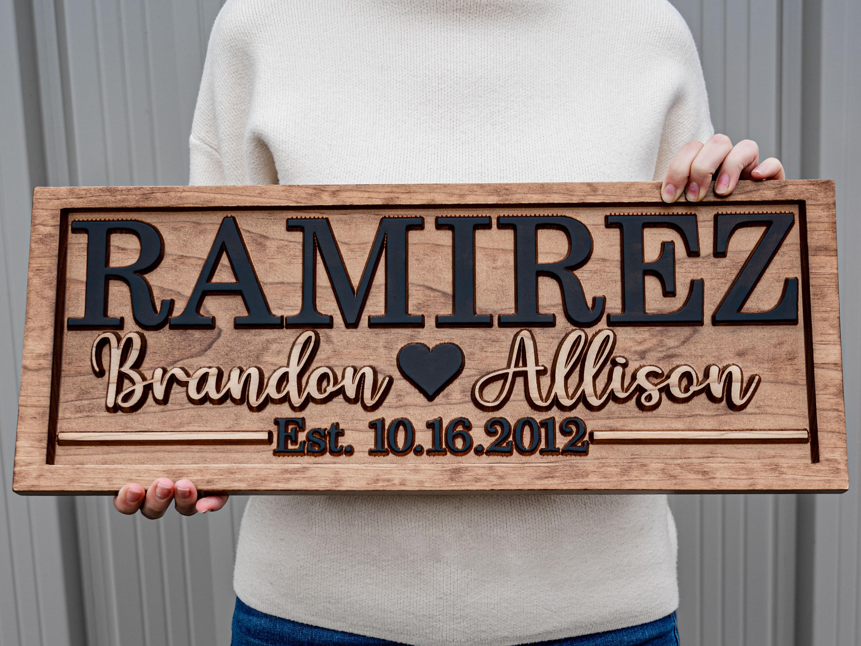 Personalized Wedding Gifts for the Couple | Bridal Shower Gift | Last Name Sign