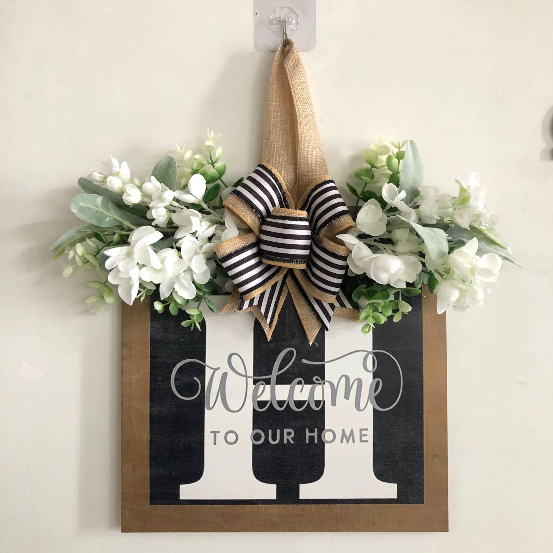 Last Name Year Round Front Door Wreath