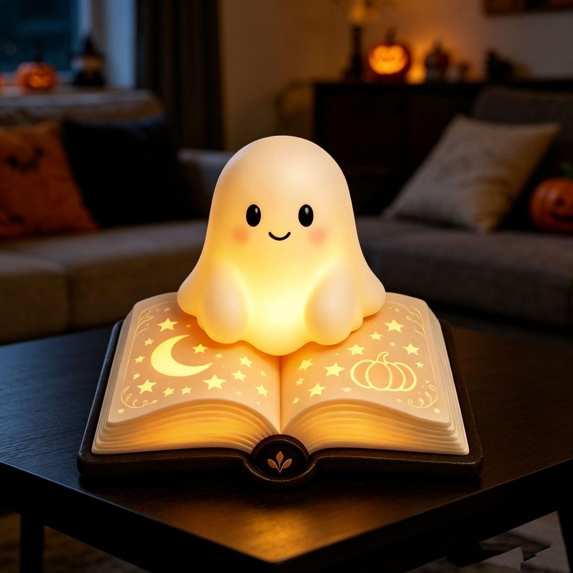 👻Cute Ghost Book LED Night Light✨