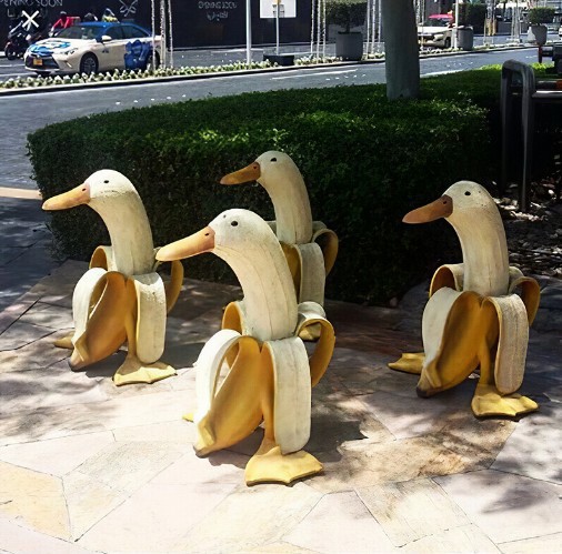 🍌🦆Quack-nana Garden Sculptures
