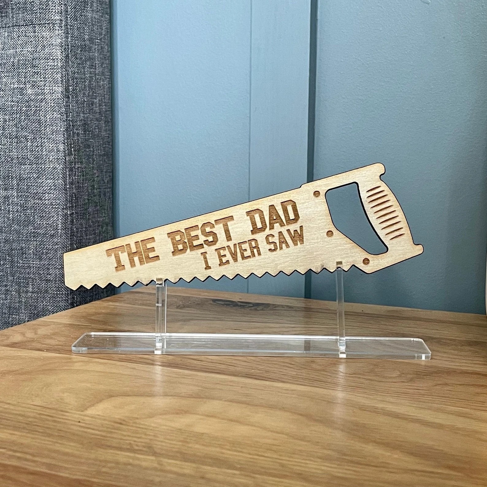 👨‍👧‍👦Father's Day Gift🎁- Laser Engraving Wooden Plaque With Arcylic Stand