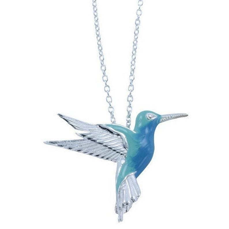 🔥HOT SALE🥳-Blue Hummingbird Pendant Necklace🕊