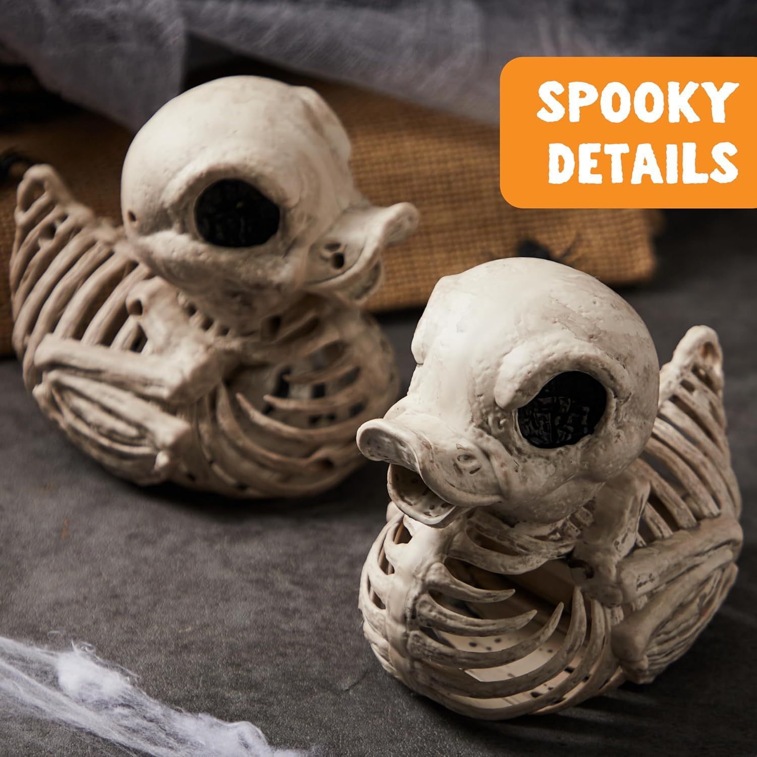 🦆💀"Quack-tacular Spookiness: Skull Duck Figurines for a Hauntingly Good Halloween!"