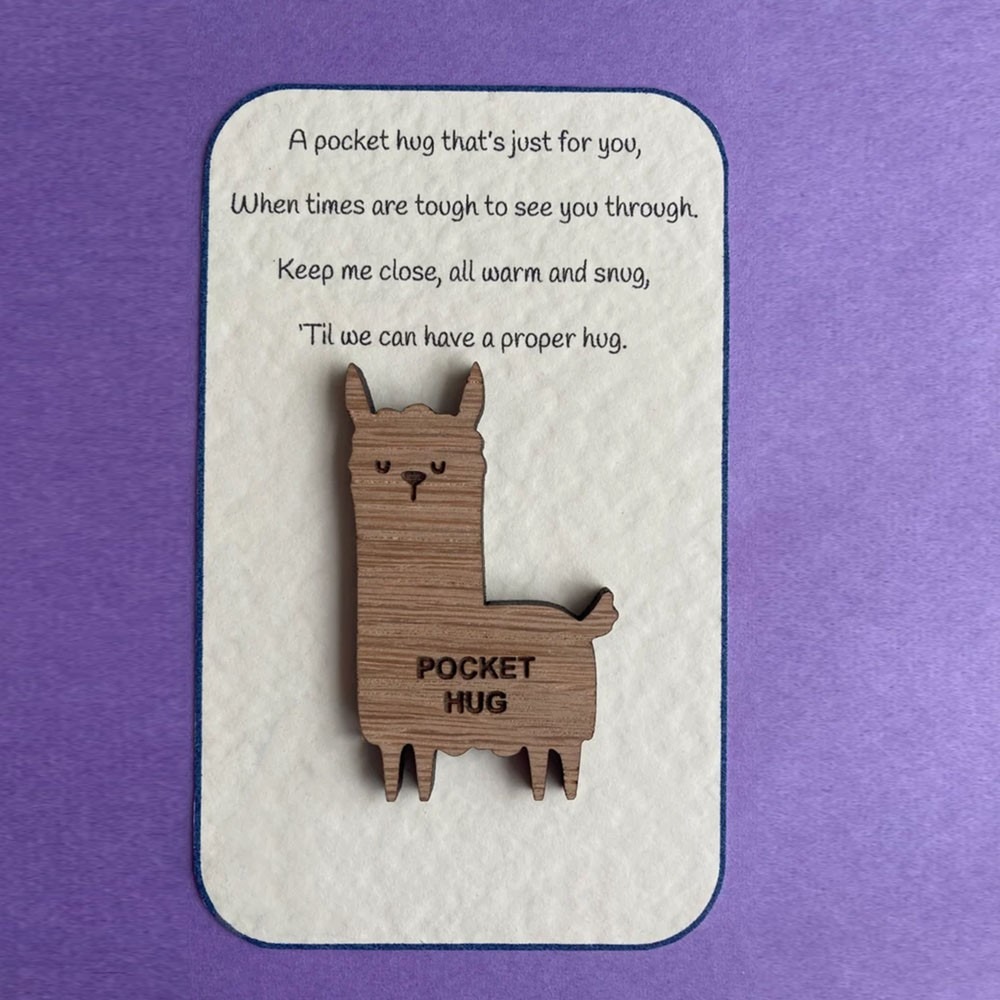 💕Pocket Hug Wooden Token💑