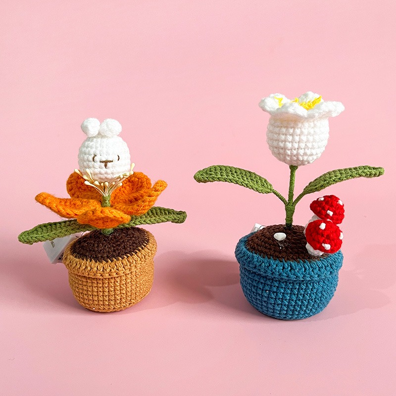 Crochet Animal Light-Crochet Flower Night Light