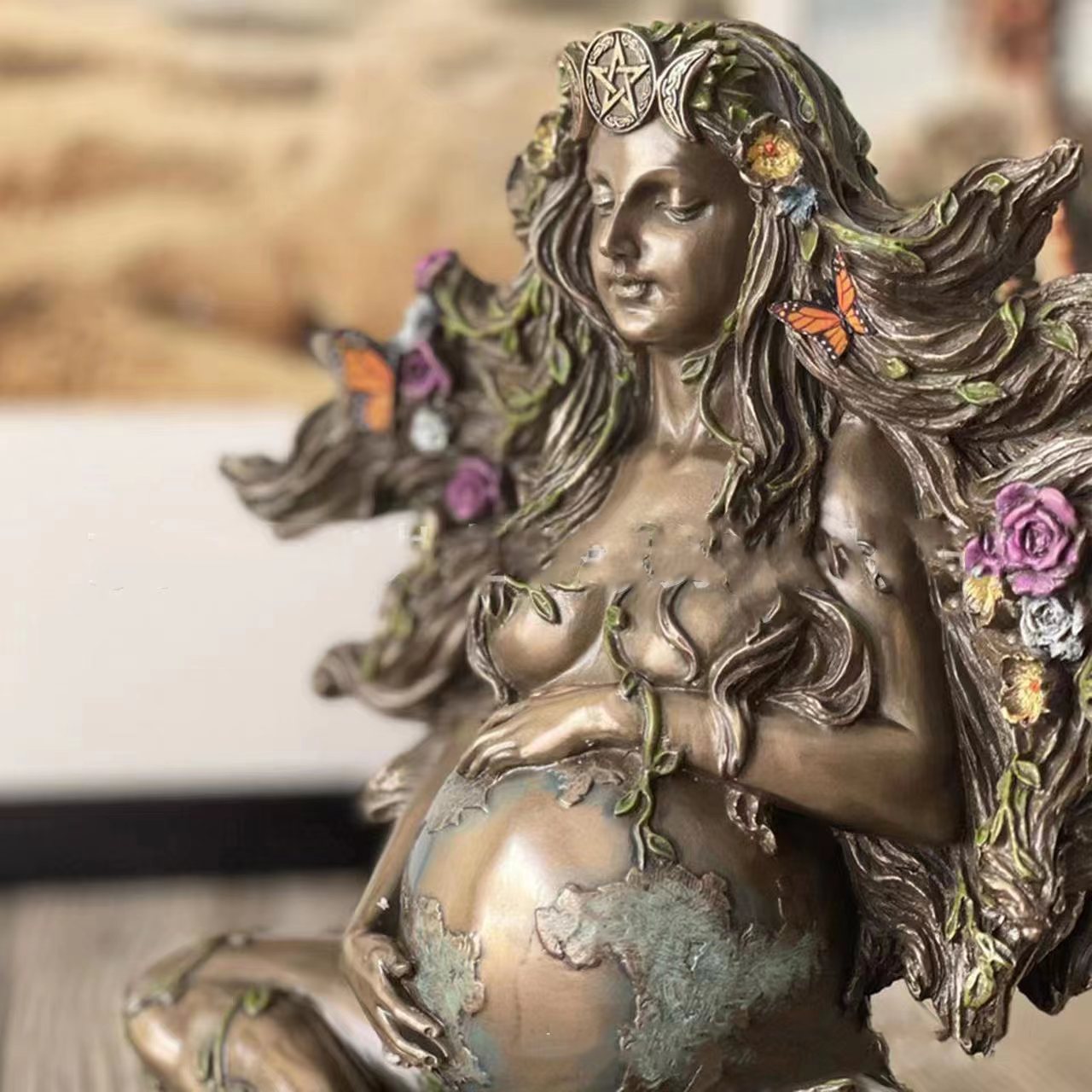 Mother Earth Gaia Statue Garden Decorative Ornament