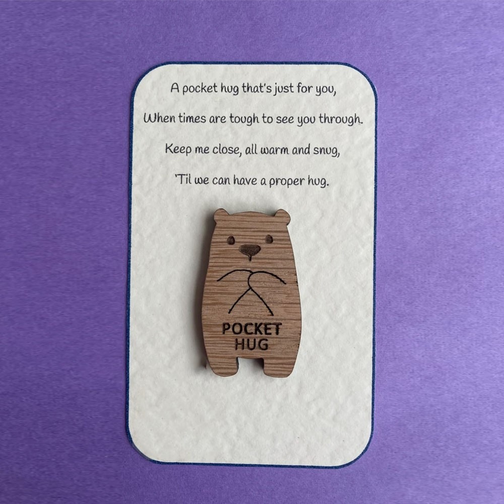 💕Pocket Hug Wooden Token💑