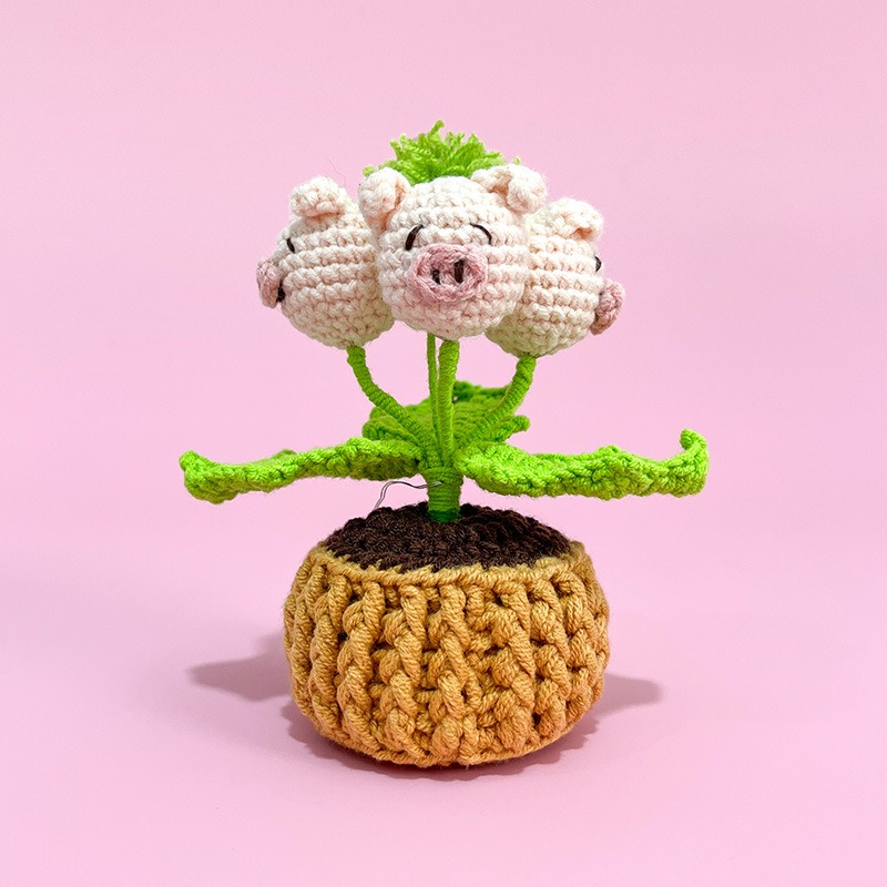 Crochet Animal Light-Crochet Flower Night Light