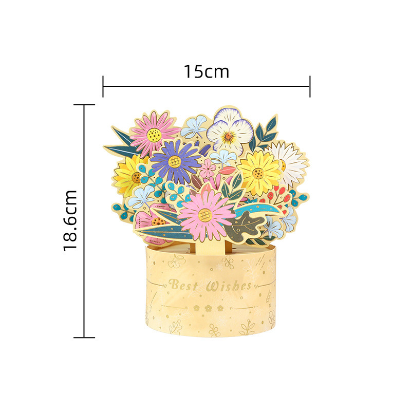 💗MOTHER'S DAY HOT SALE💗 3-D Pop Up Stand Flower Bouquet Greeting Card