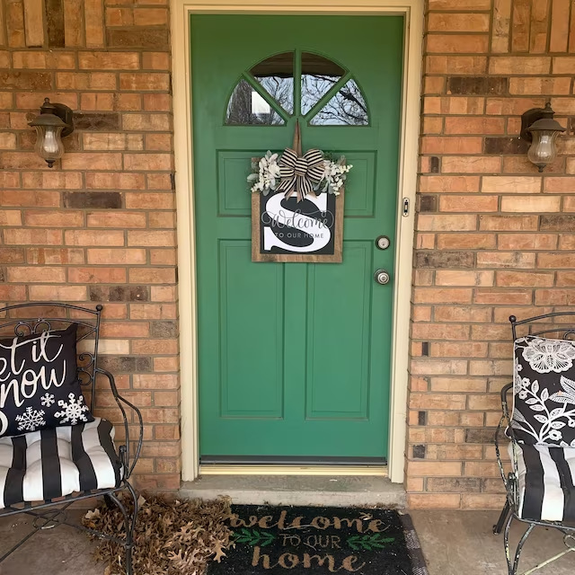 Last Name Year Round Front Door Wreath