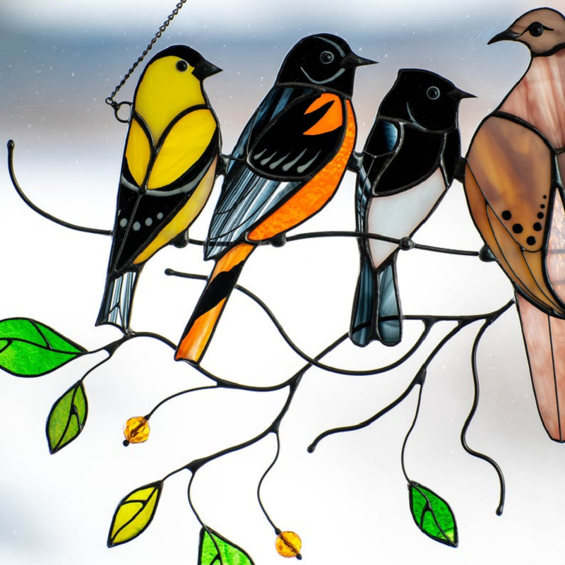 🐦The Best Gift-Birds Stained Glass Window Hangings
