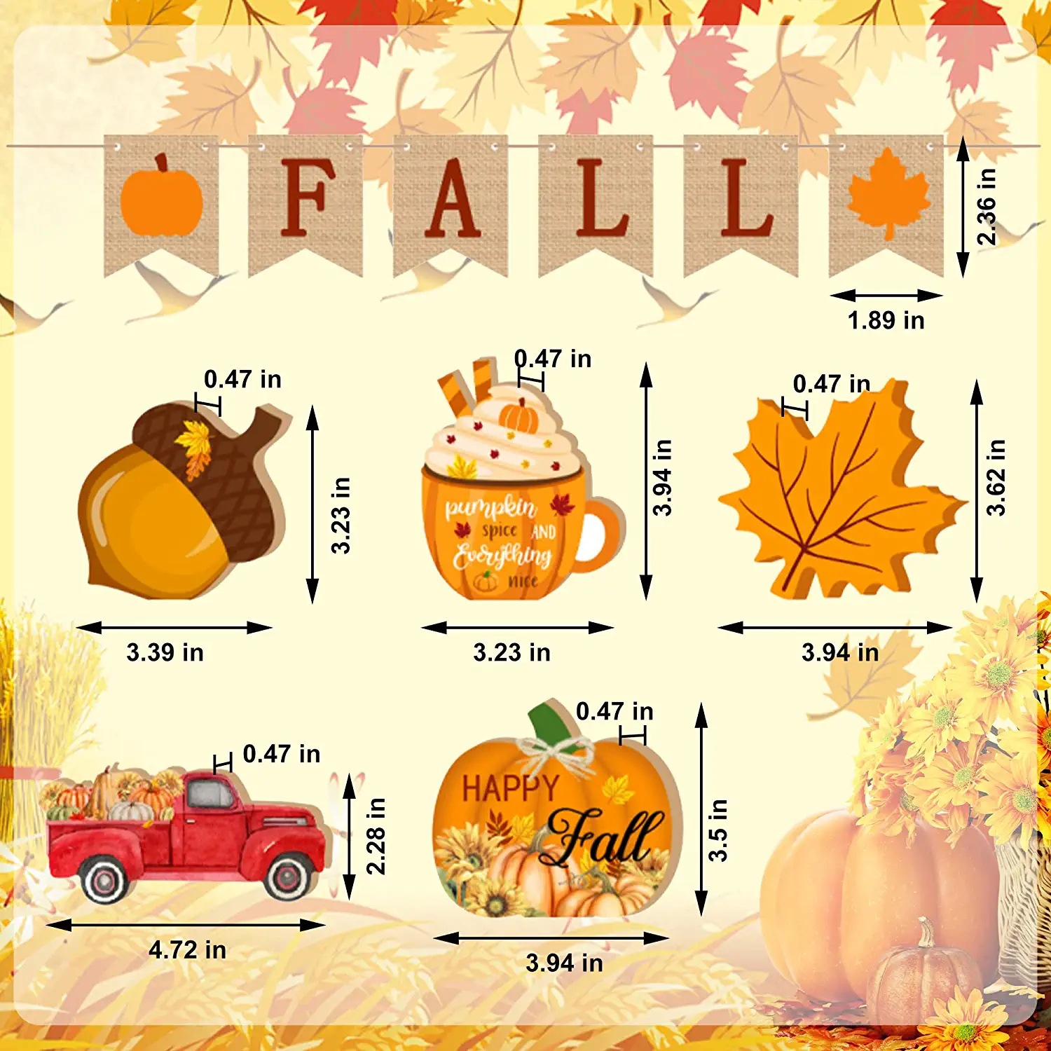 Fall Tiered Tray Decor Set