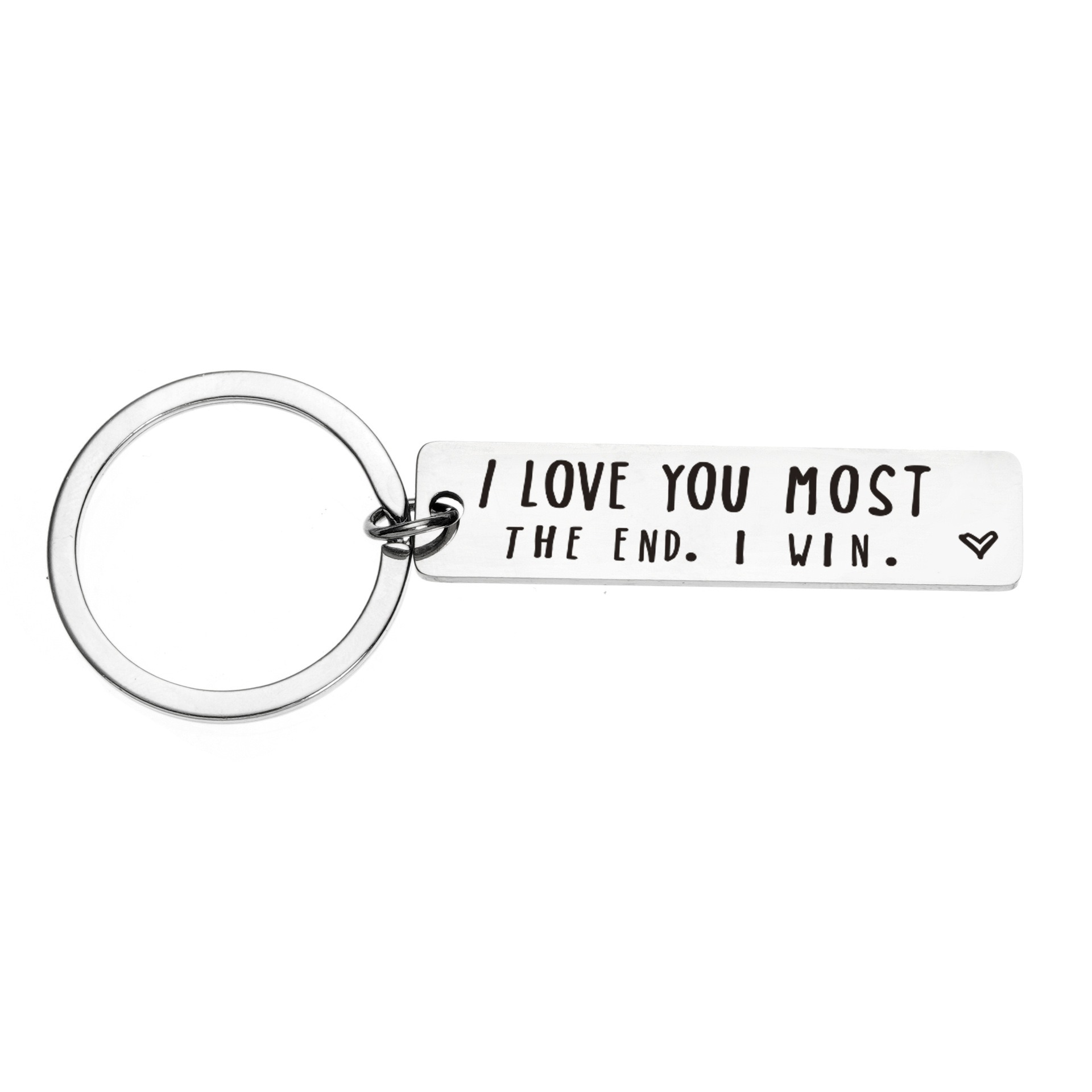 🥳 FATHER'S DAY PRESALE"😊I Love You More The End I Win" Keychain