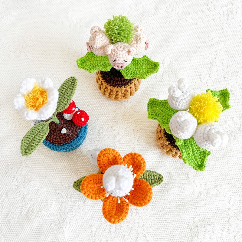 Crochet Animal Light-Crochet Flower Night Light