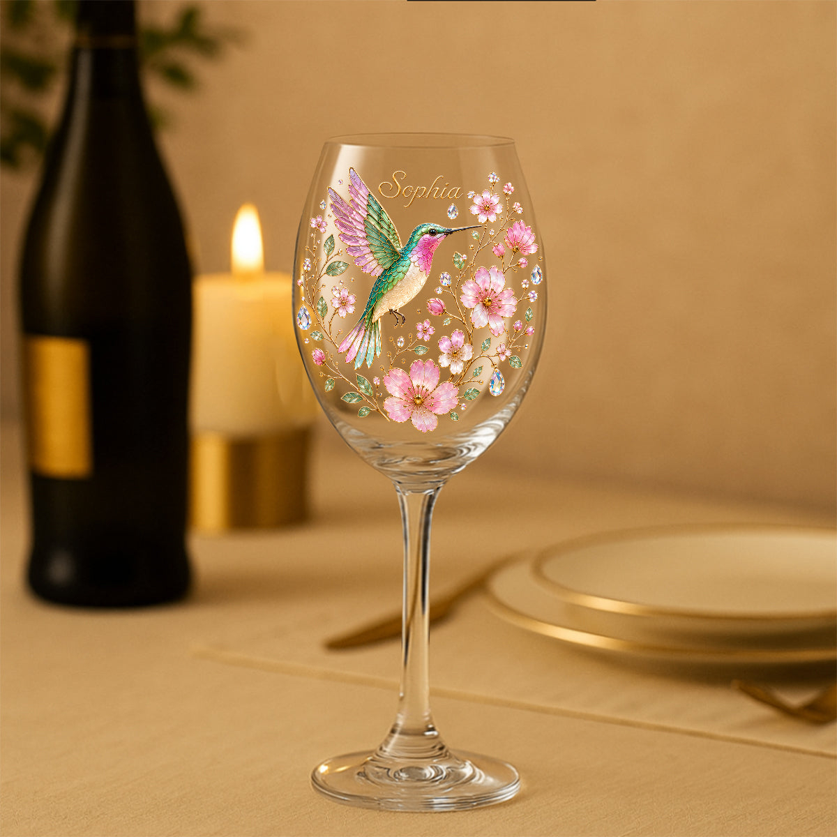 Personalized Premium Crystal-Clear Glass With Long Stem- Sip From A World Of Wonder✨