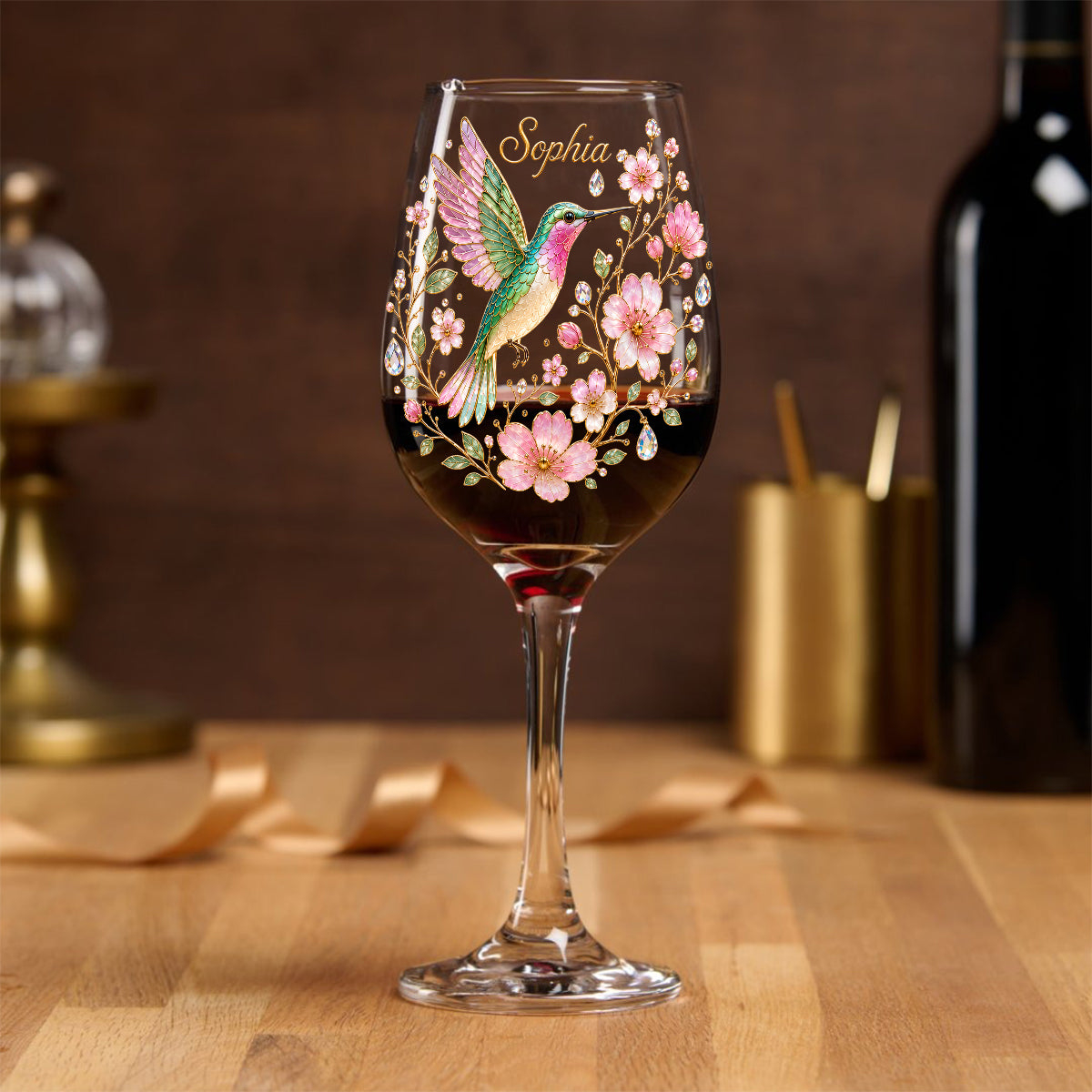 Personalized Premium Crystal-Clear Glass With Long Stem- Sip From A World Of Wonder✨