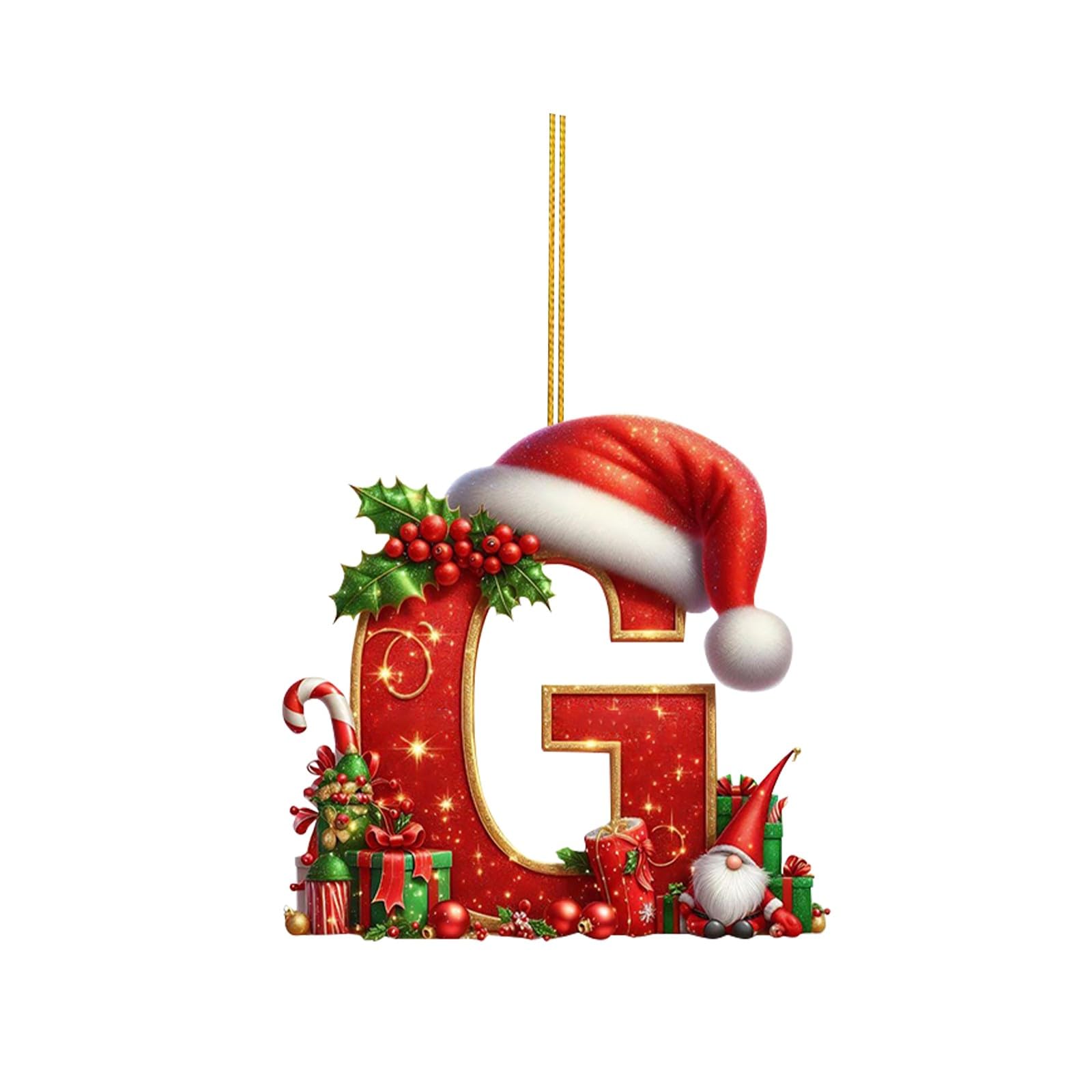 🔠🎄 Personalized Christmas Letter Ornaments