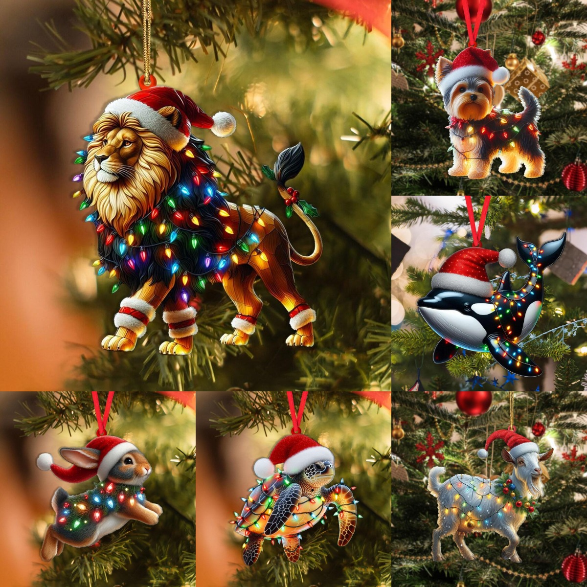 🎄🦁 Animal Solar Catchers