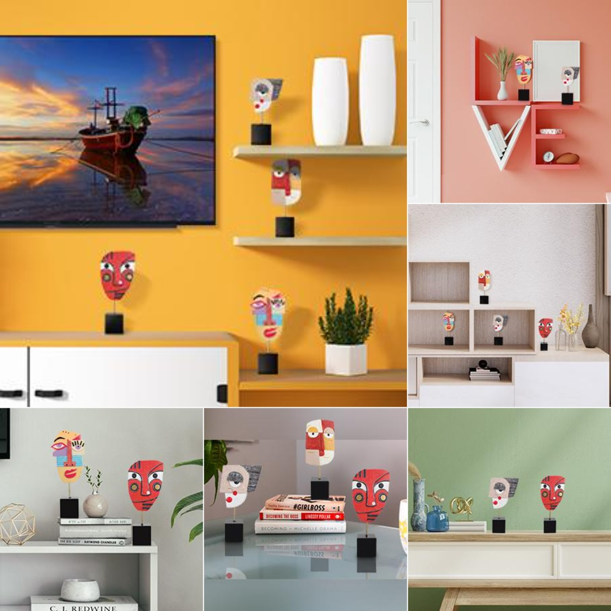 🎭Modern Art Abstract Human Face Sculpture💥Buy 2 Free Shipping