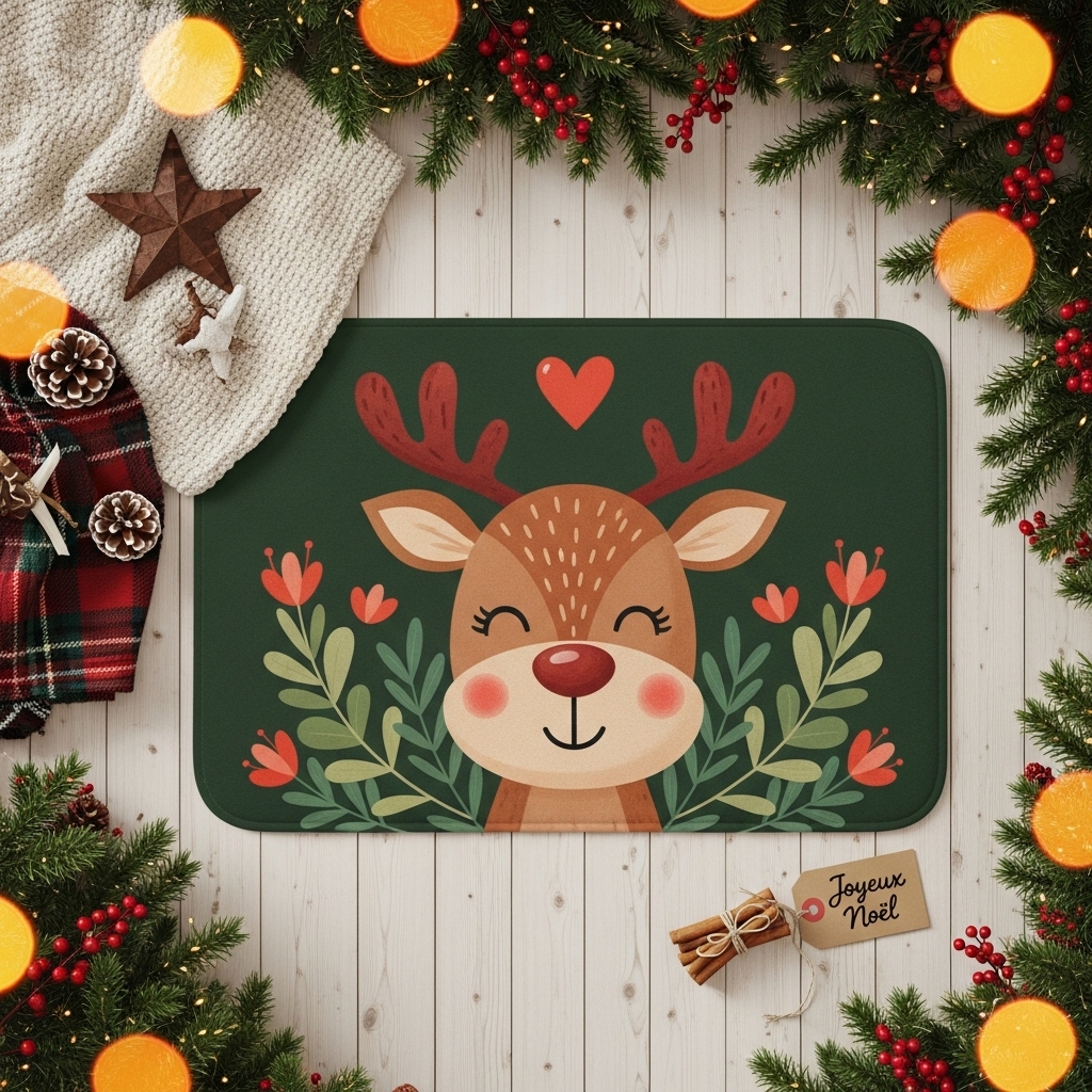 🎄🦌 Christmas Welcome Mat