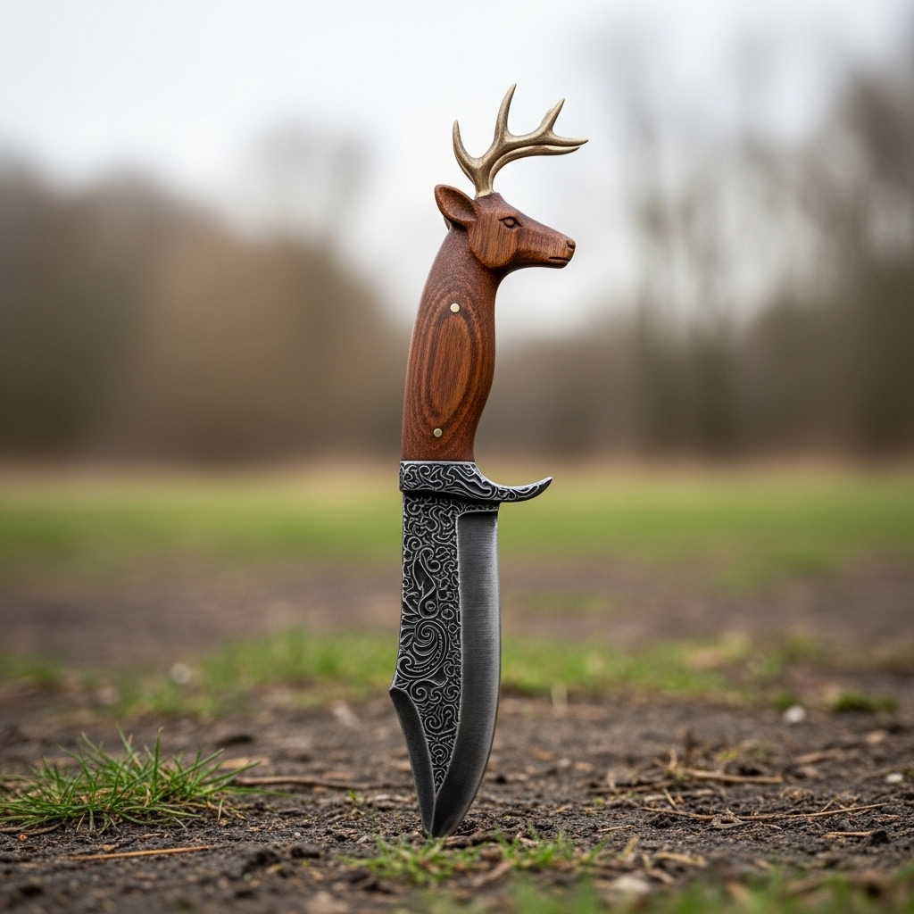 Hand-Carved Wildlife Knife