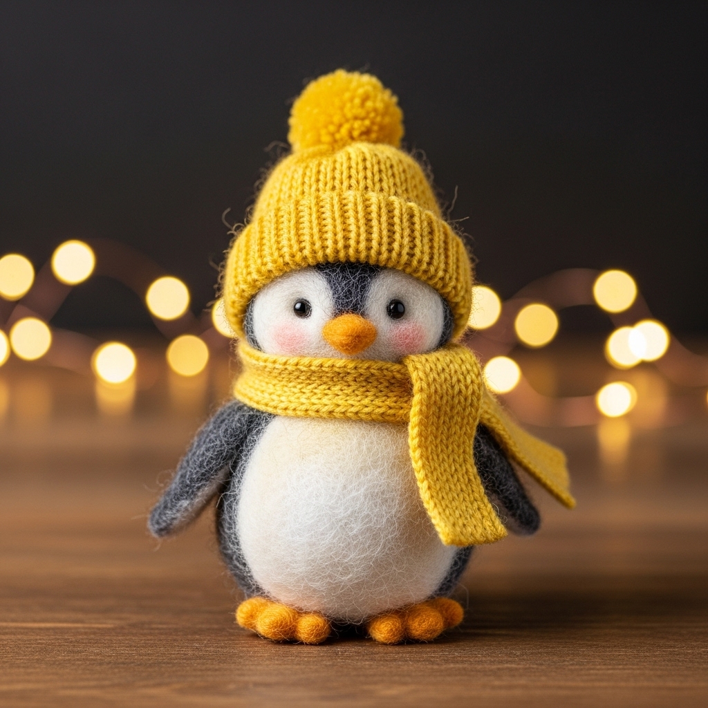 🖤🎄 Handmade Felt Penguin Ornament🎄🖤