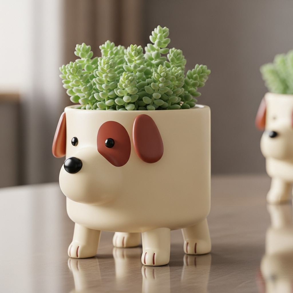 🐕🌱 Puppy Planter Pot