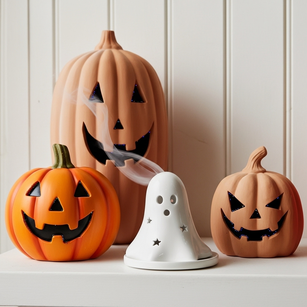  🕯️Halloween Ceramic Cone & Tea Light Burner ✨