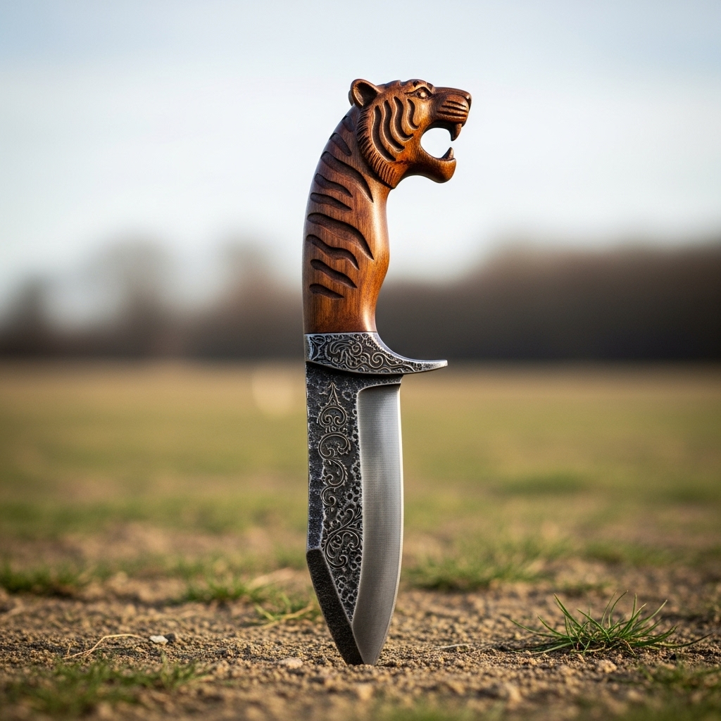 Hand-Carved Wildlife Knife