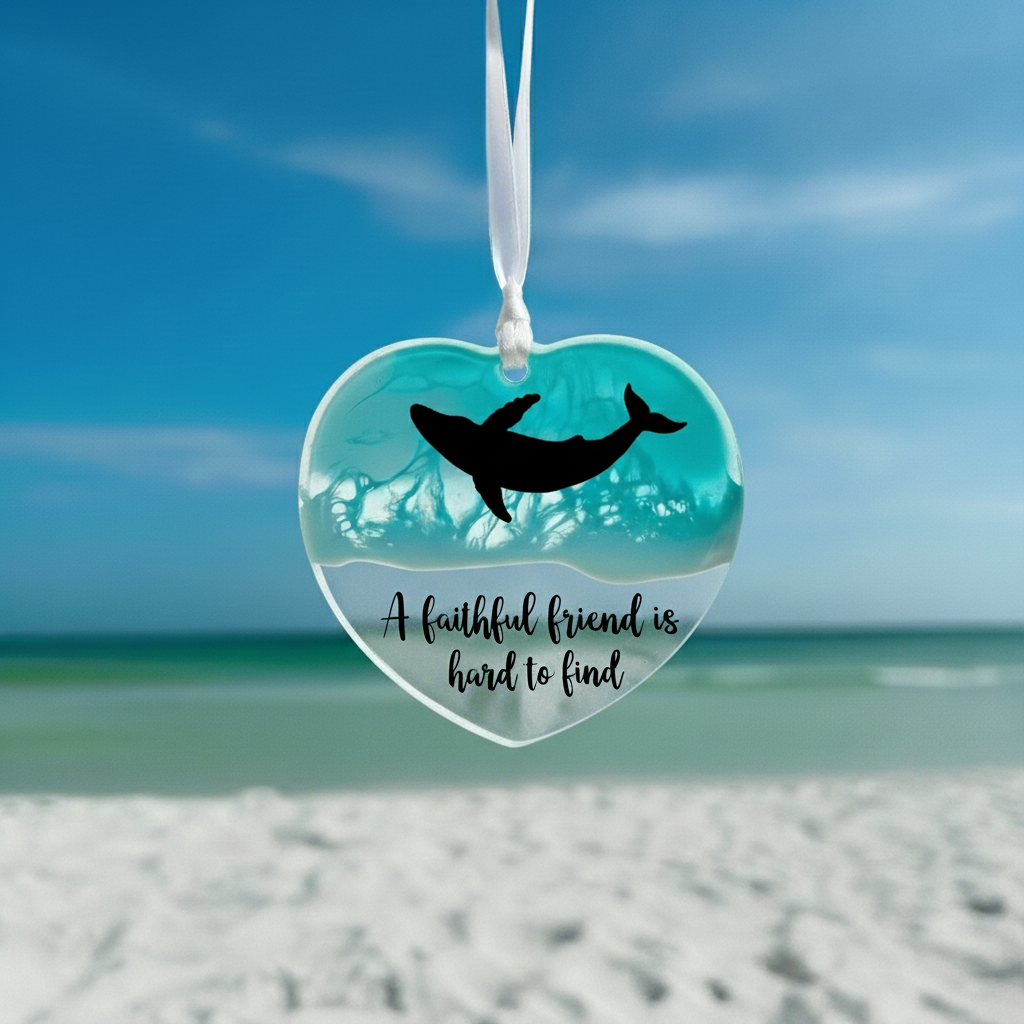 🌊✨ Handmade Ocean-Themed Epoxy Ornaments