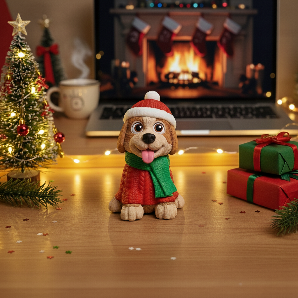 🎄🐕 Christmas Puppy Decoration