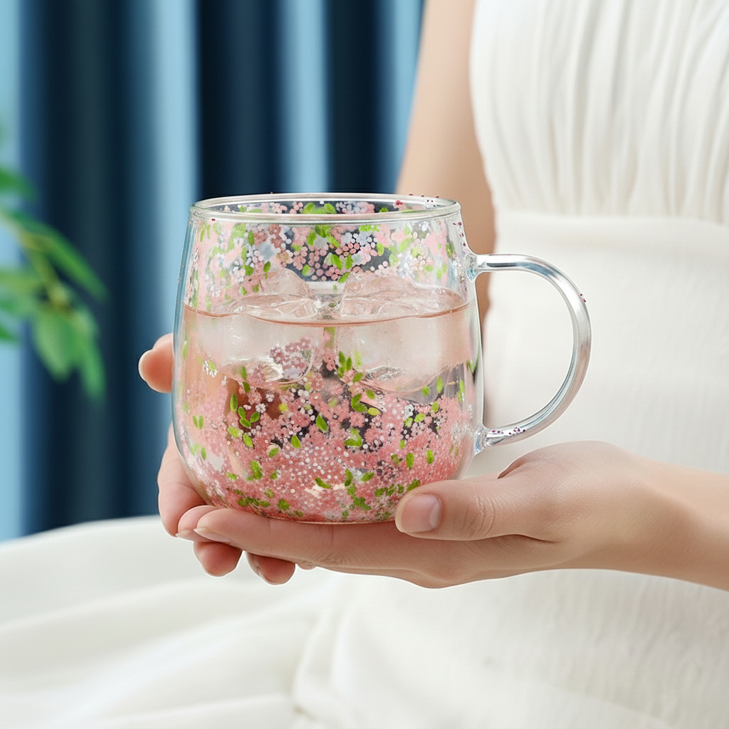 ✨🌸 Glitter Floral Double