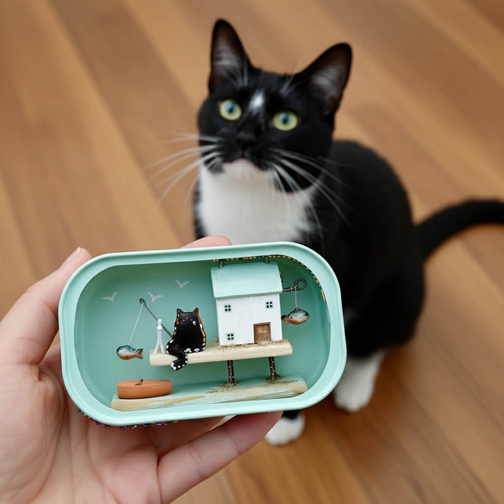 🐚🐱 Purr-fect Sardine Can Cottage