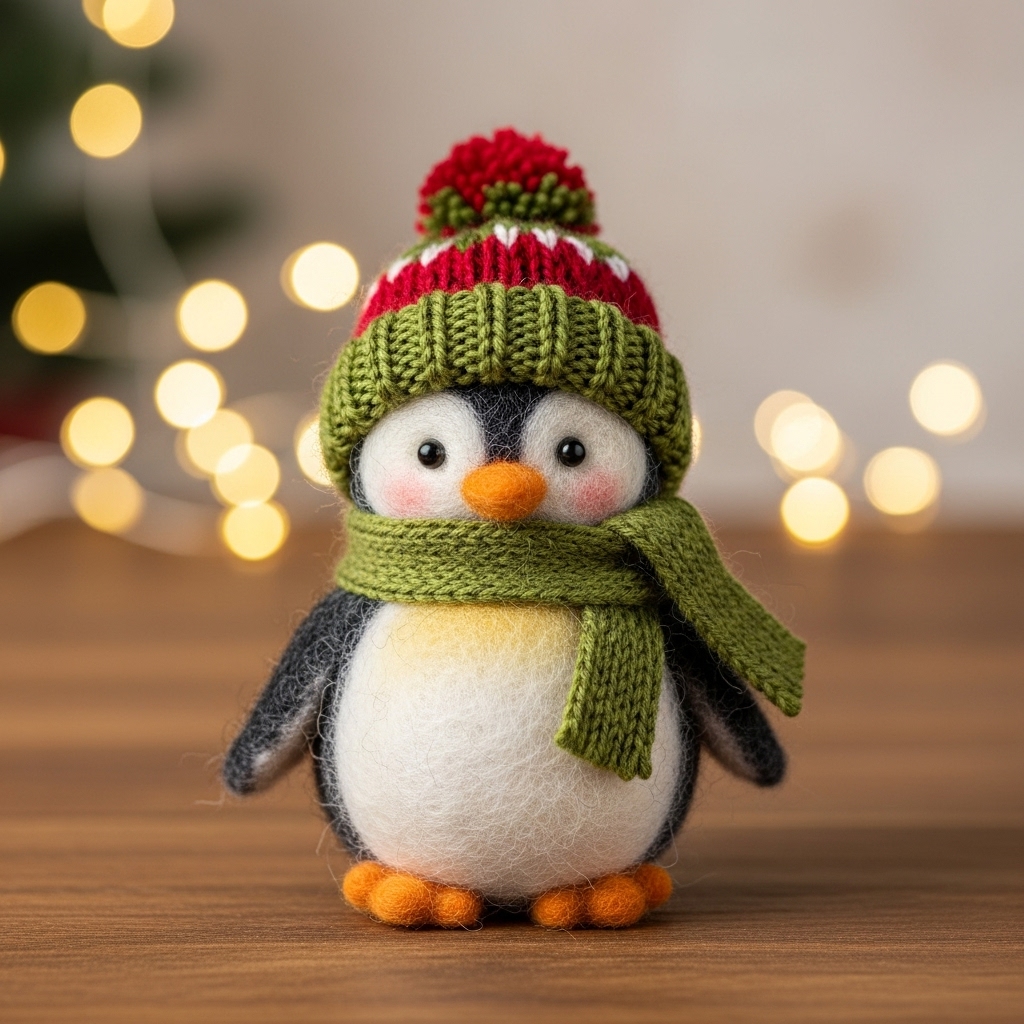 🖤🎄 Handmade Felt Penguin Ornament – Fair Trade & Festive! 🎄🖤