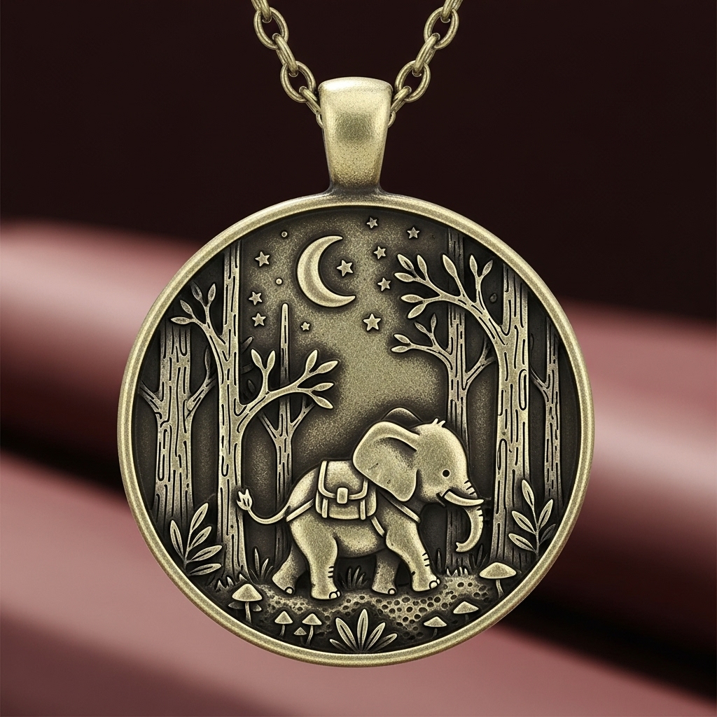 Vintage Storybook Journey Necklace - Moonlit Forest Animal Pendants