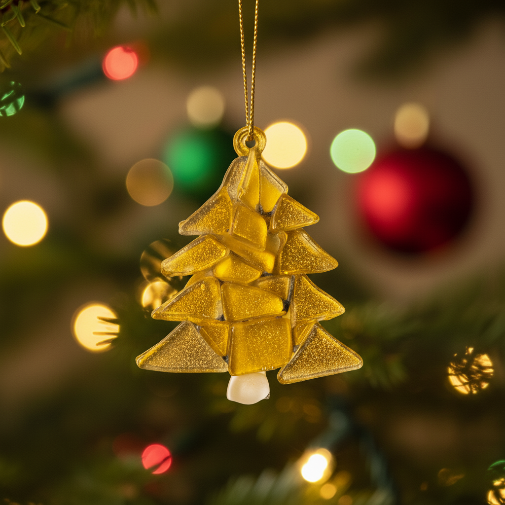 🌊🎄 Sea Glass Christmas Tree Ornament