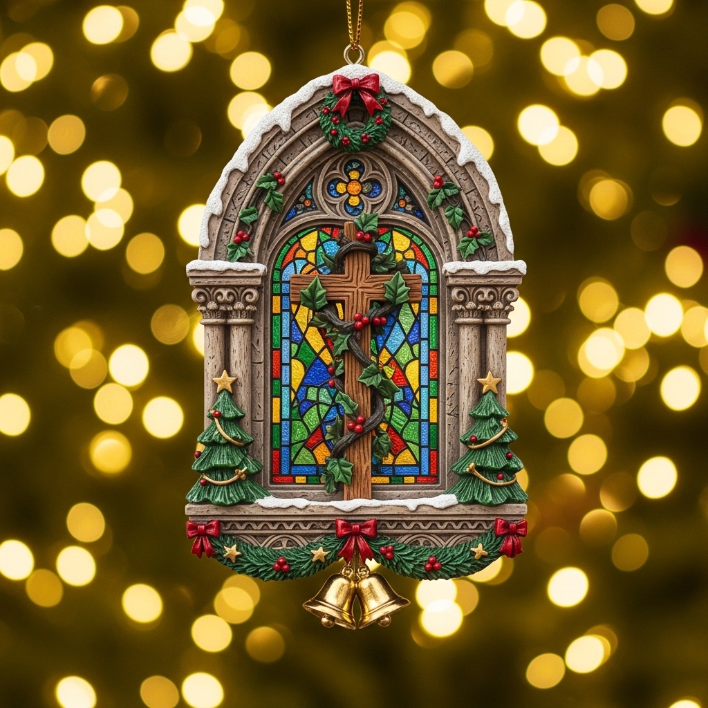 Christmas Ornaments: Hang the Sacred & Romantic Beauty of Church Stained - Glass Windows on Your Tree🎄