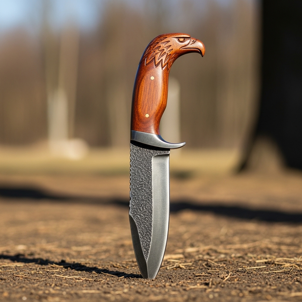 Hand-Carved Wildlife Knife