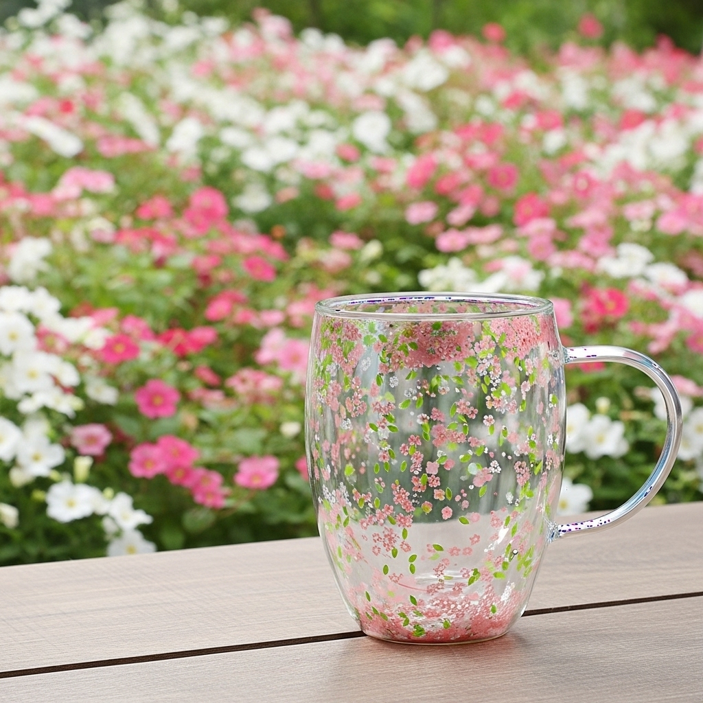 ✨🌸 Glitter Floral Double