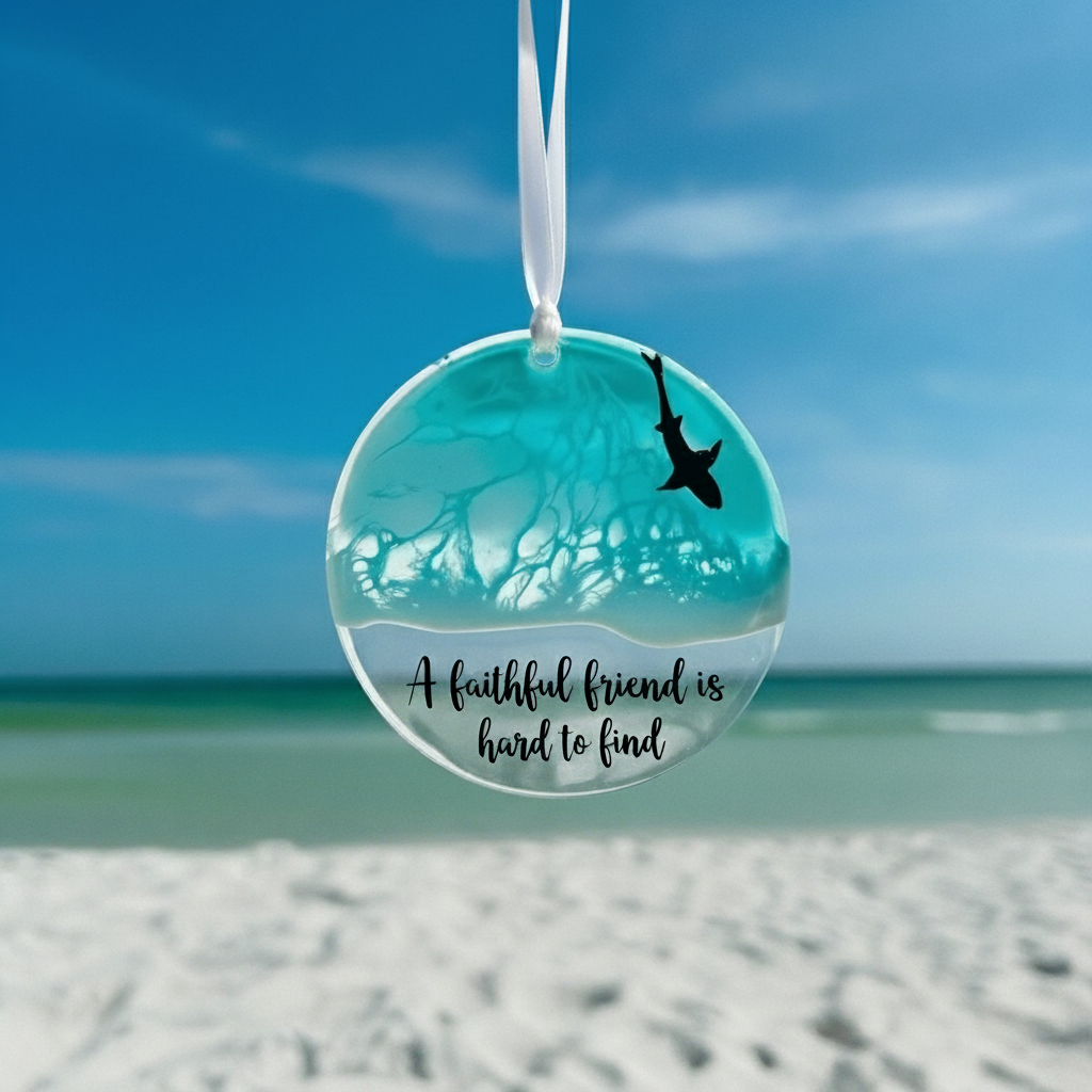 🌊✨ Handmade Ocean-Themed Epoxy Ornaments