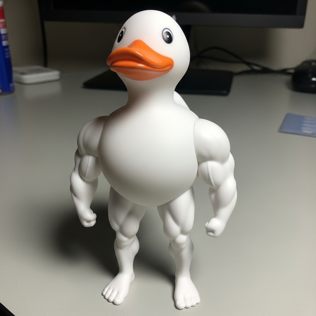 💪🦆 Strong Muscle Duck – The Gym Bro of the Duck World
