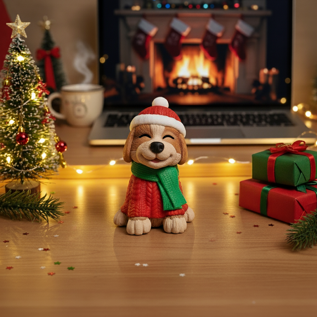 🎄🐕 Christmas Puppy Decoration