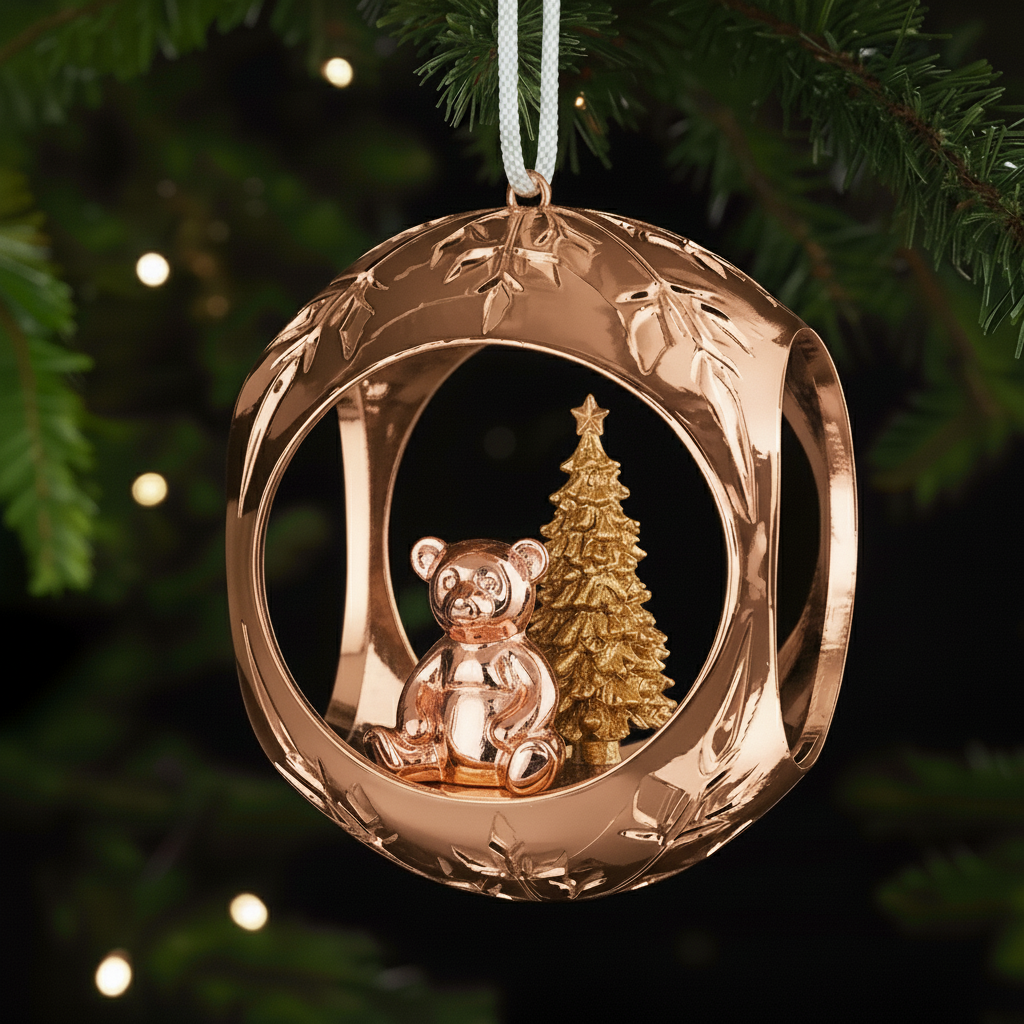 🎄⭐ Metal Ornament Set with Cut-Out Characters