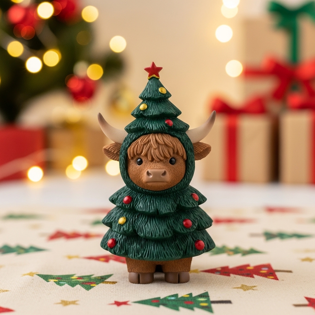 Adorable Animal Christmas Tree Figurines - Holiday Decor & Christmas Gifts for Home