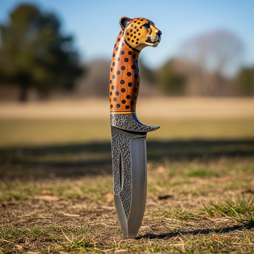 Hand-Carved Wildlife Knife